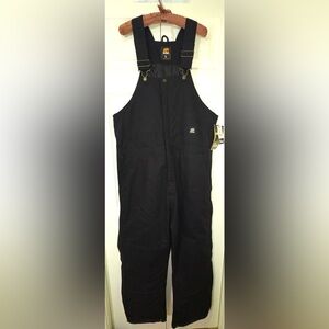 Berne B415BK Insulated Duck Bib Overalls Black Size L Regular NWT Workwear